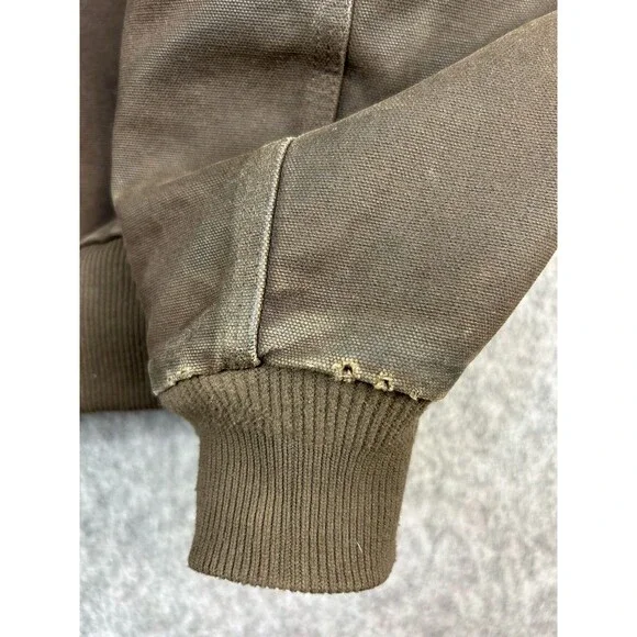 Vintage Carhartt Hooded Zip Up Jacket Mens Large RN# 14806 Brown - Picture 4 of 12